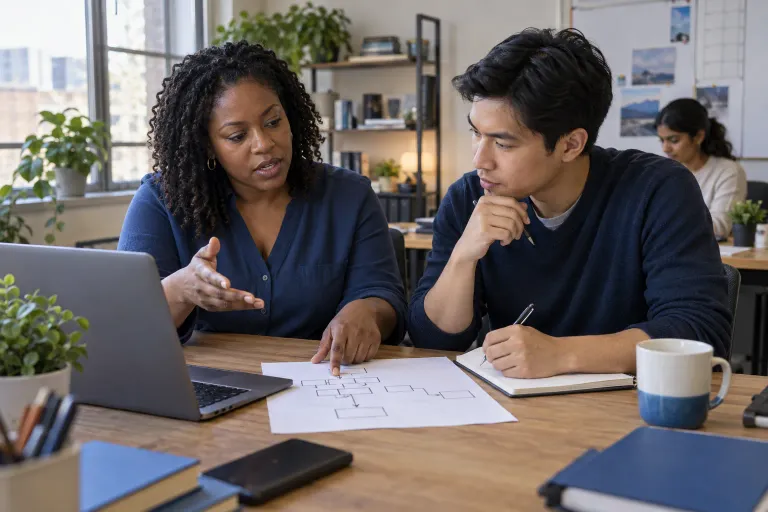 An operations lead explains a real business process to a software developer.