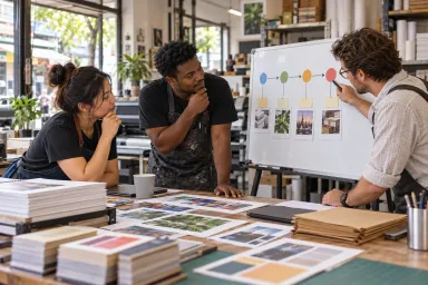 The print-shop team reviews the phases that shaped its digital workflow.