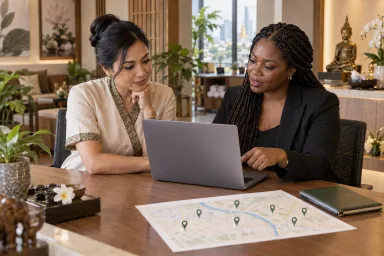 The owner and operations lead review anonymous feedback before deciding what system to build next.